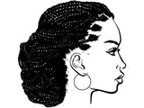 Afro Woman SVG Braids Dreads Locs Hairstyle Cutting Files.