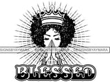 Afro Woman SVG Cut File For Silhouette and Cutting.