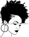Afro Black Woman SVG African American Ethnicity Mohawk Hairstyle Queen Diva Classy Lady  .SVG .EPS .PNG Vector Clipart Digital Cricut Circuit Cut Cutting