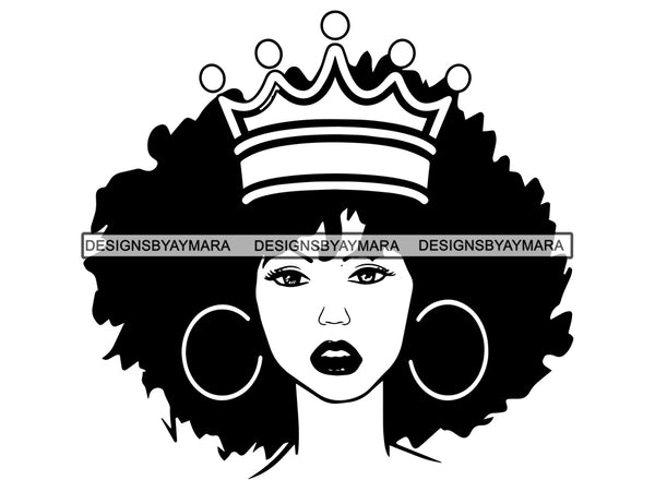 Afro Lady SVG Cut File For Silhouette and Cricut