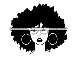 Afro Lady SVG Cut File For Silhouette and Cricut