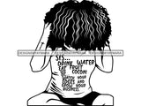 Beautiful Afro Woman SVG Make Up Artist Fabulous Queen Diva Classy Lady Princess Hairstyle Lips Eyelashes SVG PNG EPS JPG Vector Cricut Cutting Circuit Cut