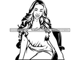 Beautiful Afro Woman SVG Make Up Artist Fabulous Queen Diva Classy Lady Princess Hairstyle Lips Eyelashes SVG PNG EPS JPG Vector Cricut Cutting Circuit Cut