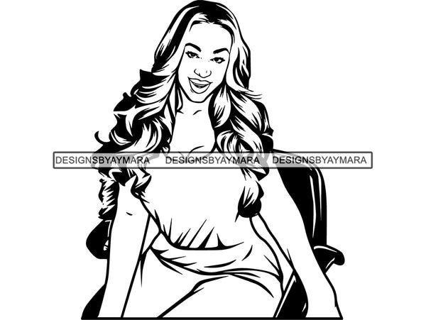 Beautiful Afro Woman SVG Make Up Artist Fabulous Queen Diva Classy Lady Princess Hairstyle Lips Eyelashes SVG PNG EPS JPG Vector Cricut Cutting Circuit Cut